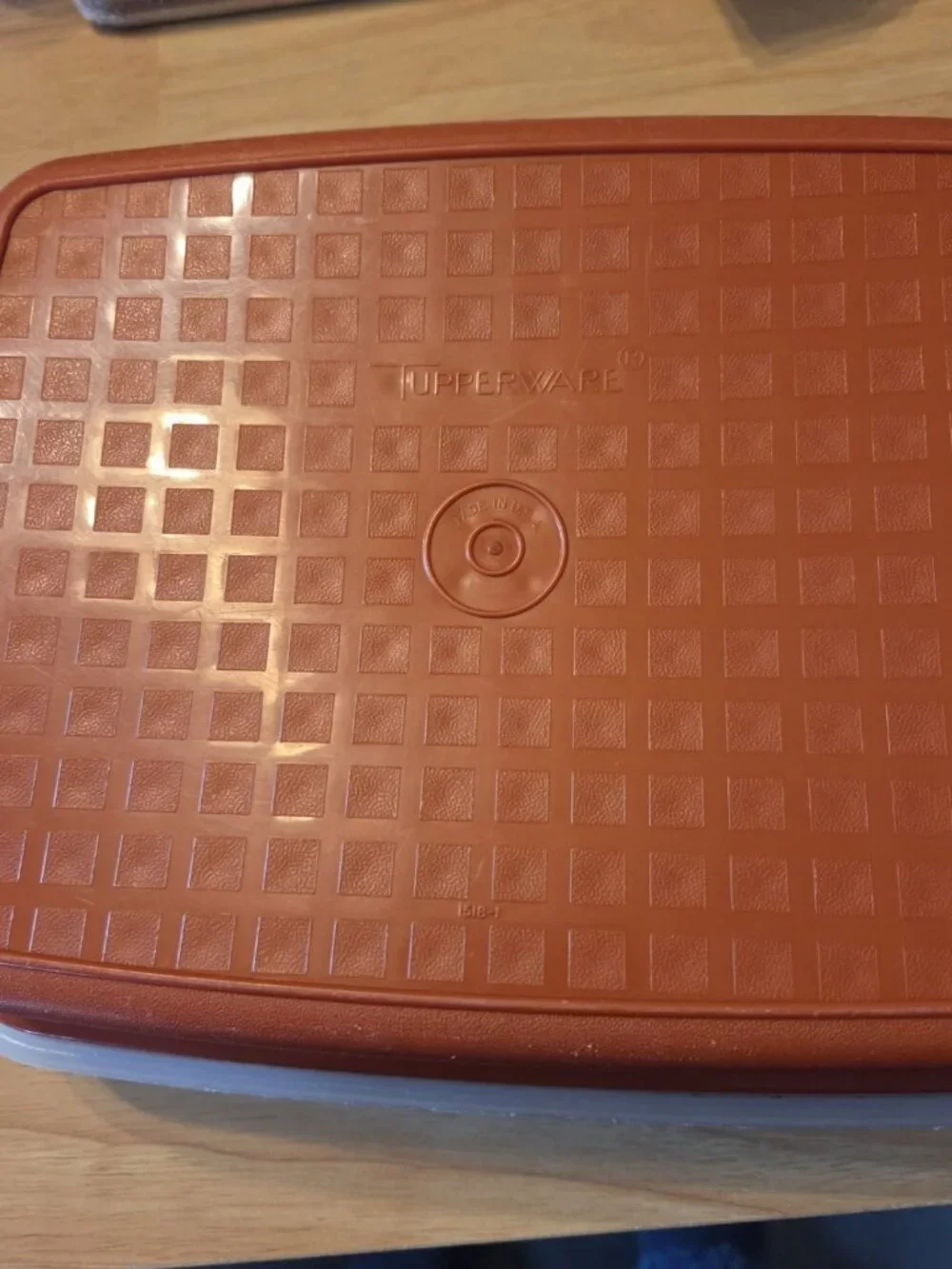 Vintage Tupperware Meat Keeper Marinade Container w/ Lid Paprika Color VGC